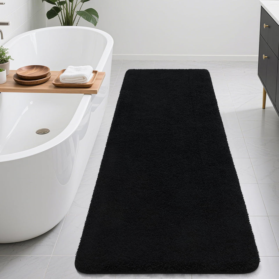B BENRON bathmat ultra-soft microfiber offers cozy post-shower comfort.