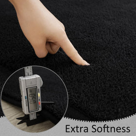 B BENRON modern-minimalist-rug-2x6-black suits entryways and halls