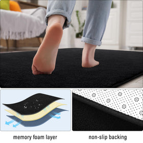 B BENRON cozy-pet-friendly-rug-2x6-black supports pets and kids