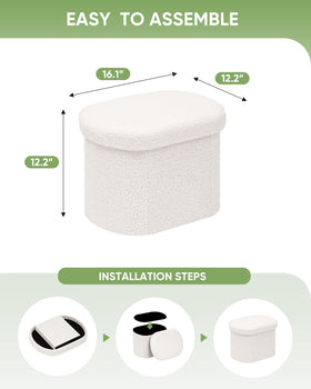 B FSOBEIIALEO 16.14-inch seat height, comfortable to sit or rest feet.