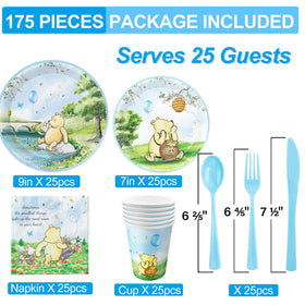 B4b3e Winnie Bear blue 9oz cups for beverages