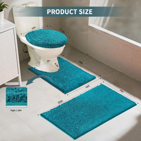 Baahrnom bath rug 32x20 showing soft shag and warm surface.
