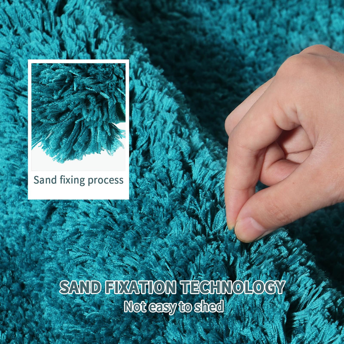 Baahrnom rug with non-slip TPR backing for stable placement.