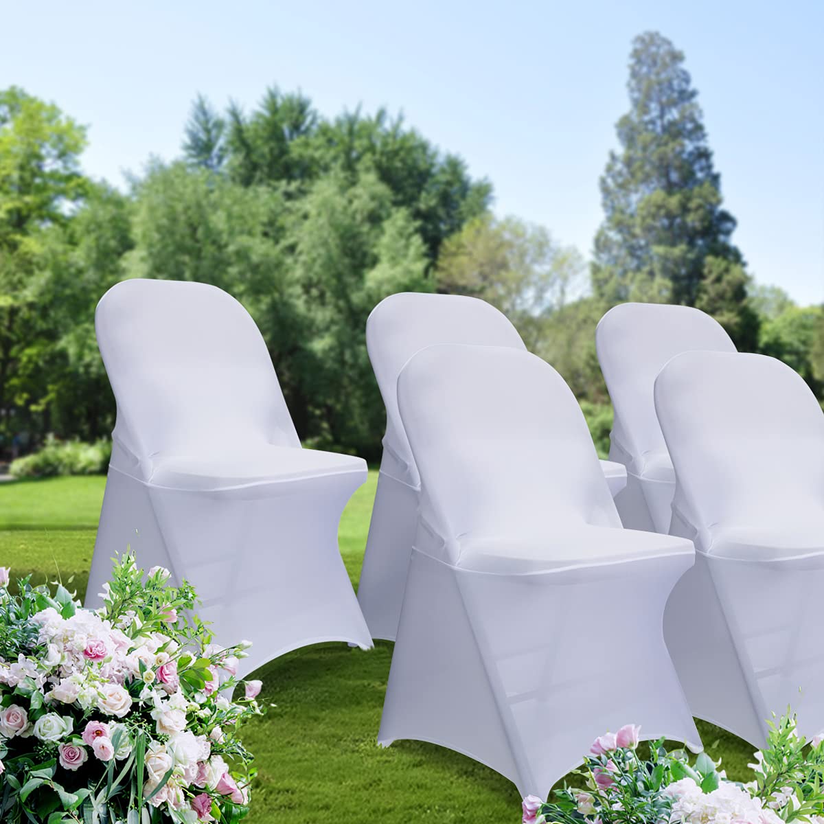 Babenest adjustable chair slipcover speeds setup for parties and events.