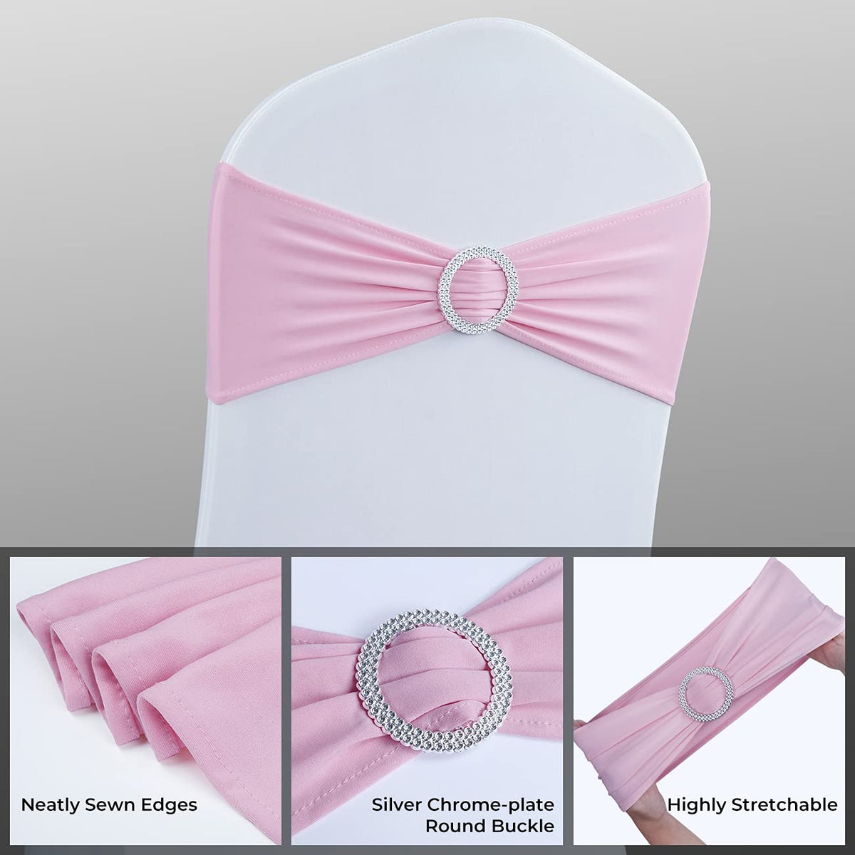 Babenest chair sash on event chair demonstrates quick setup and transformation