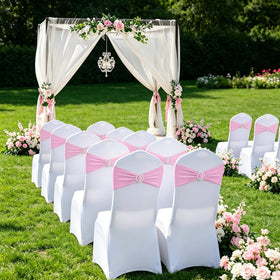 Babenest pink chair sashes suitable for weddings banquets and celebrations