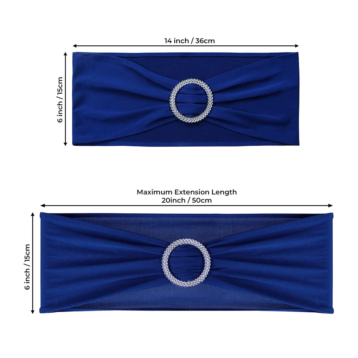 Babenest royal blue sash close-up edges with color-matched stitching.