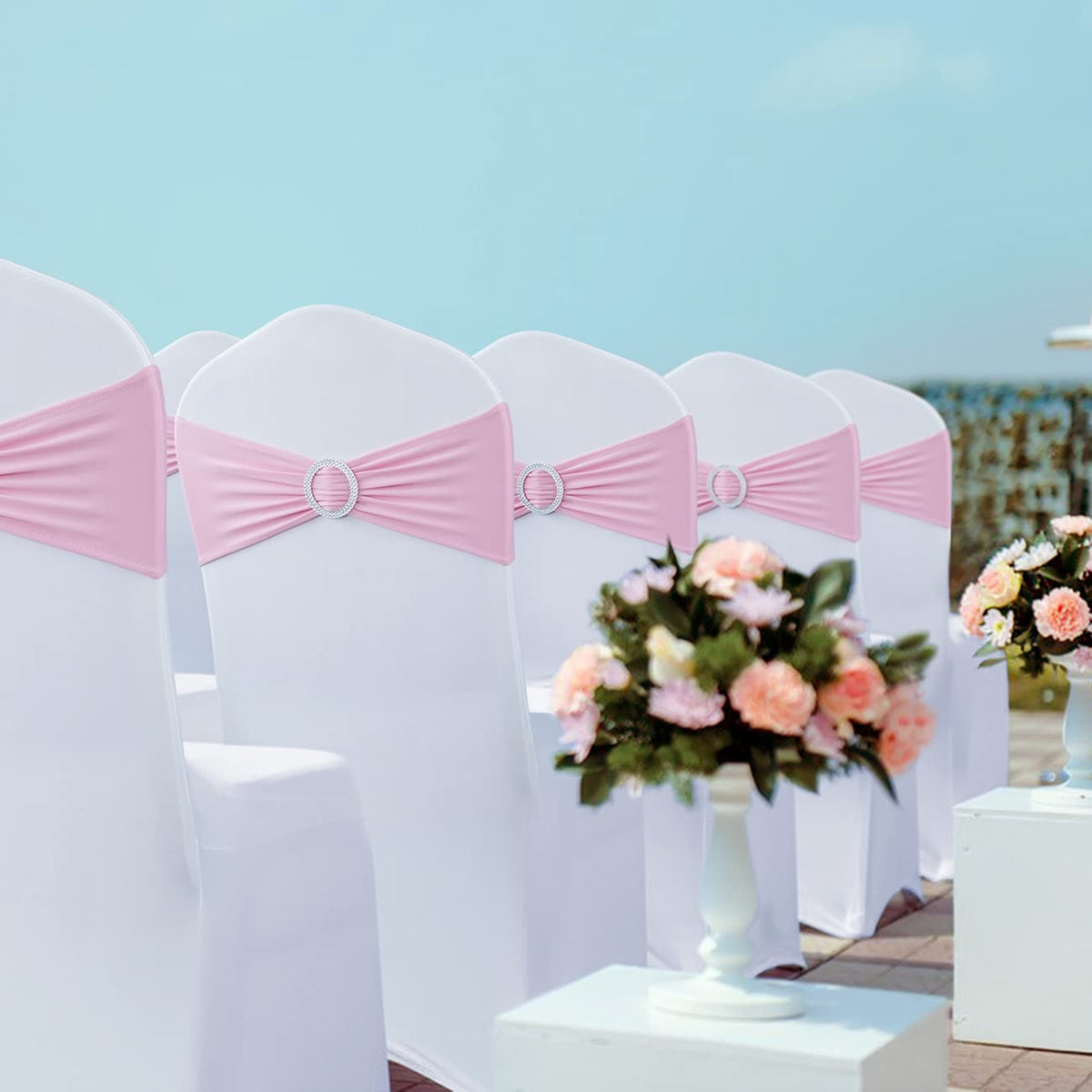 Babenest stretchy chair bow for easy setup without ironing