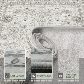 Babovid machine-washable rug simplifies cleaning after kids or pets.