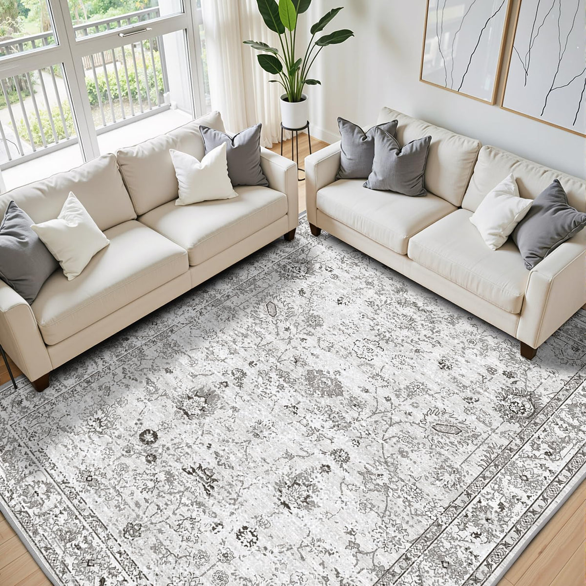 Babovid rug with soft velvety texture adds luxe feel to any space.