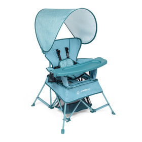 Baby Delight Go With Me Venture chair folded for easy portability and storage.
