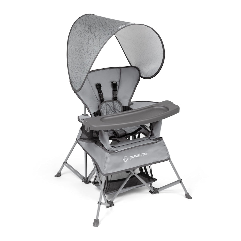 Baby Delight Venture Chair folded in carry bag for travel.