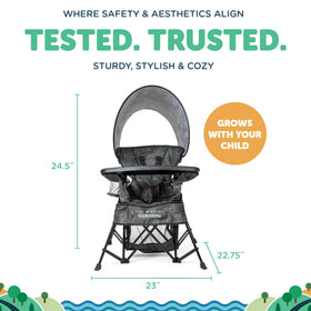 Five-point harness on Baby Delight Venture Chair for secure seating.