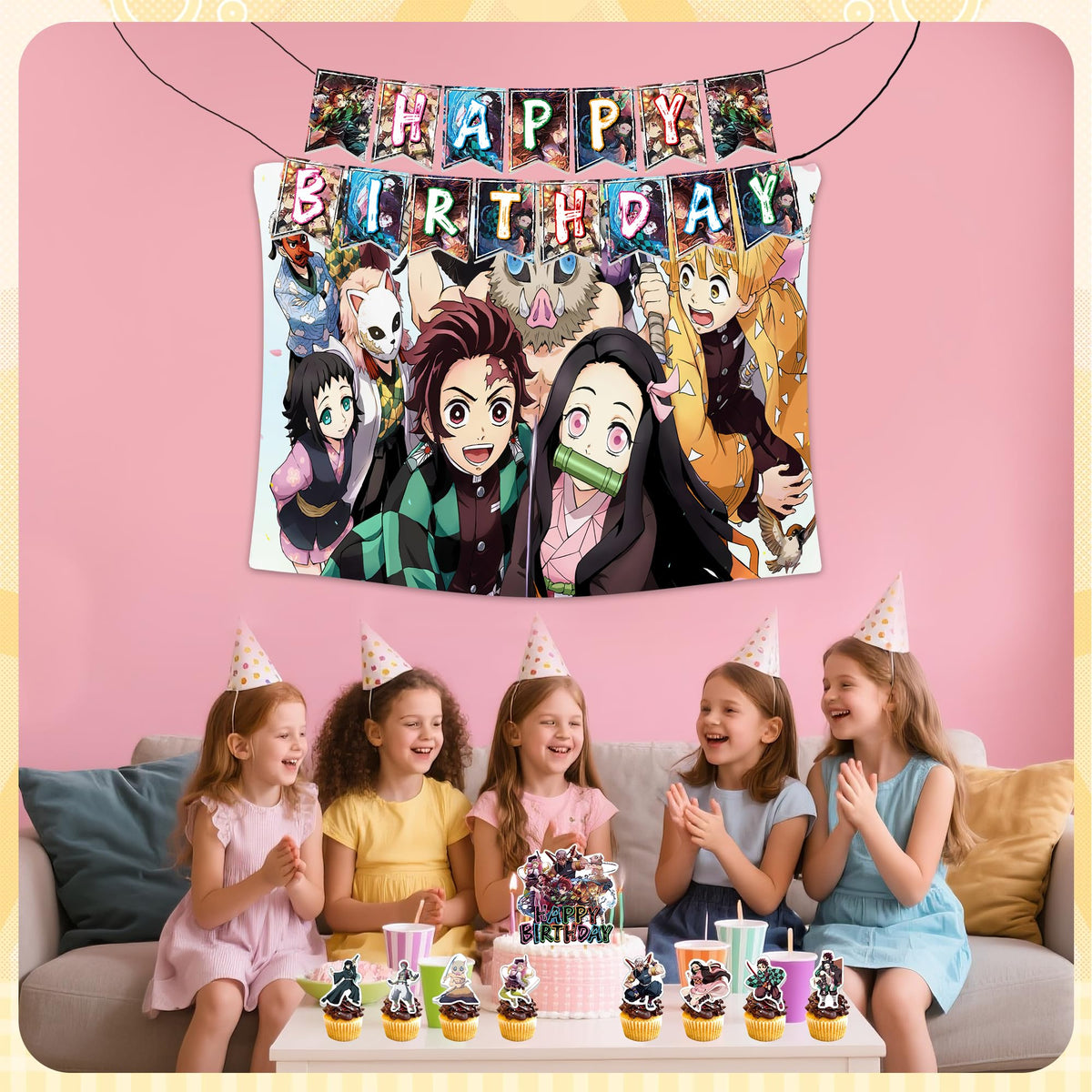 Babymiu cake topper shines as the party centerpiece.