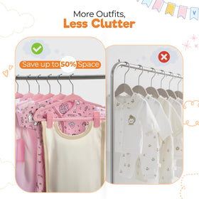Babyrish 11-inch ultra-slim hangers save closet space for growing baby wardrobes