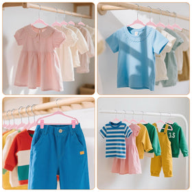 Babyrish color options in pink, beige, blue, gray for coordinating themes