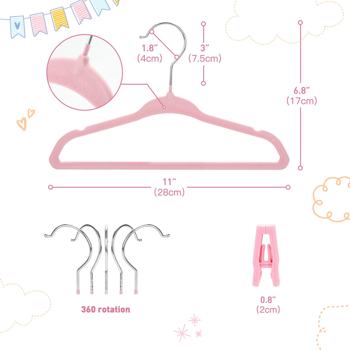 Babyrish non-slip velvet coating prevents slips on delicate fabrics