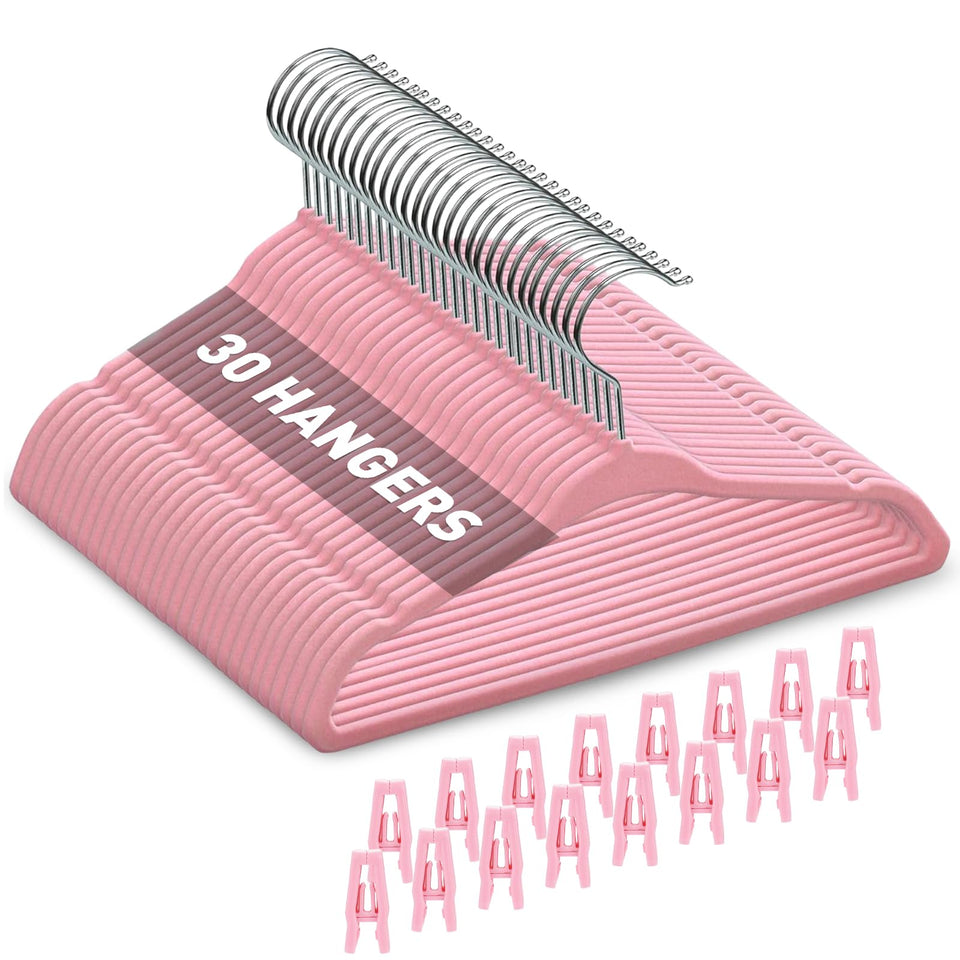 Babyrish velvet baby hangers with clips keep tiny outfits organized and wrinkle-free