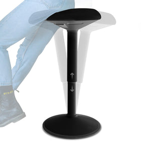 Backerz adjustable-height desk-stool for 21-31 inch desks improves posture and movement.