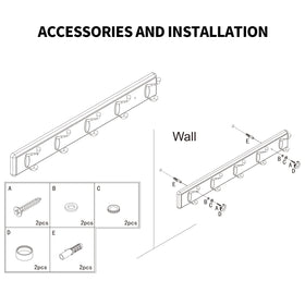 Easy installation of Badiano rack with pre-mounted hooks on smooth surfaces.