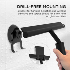 BADIONA 2-in-1 bathroom cleaner squeegee handles mirrors, tiles, and glass.