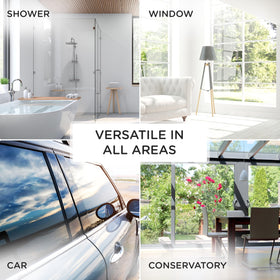 BADIONA extendable squeegee makes shower doors and windows easy to wipe.