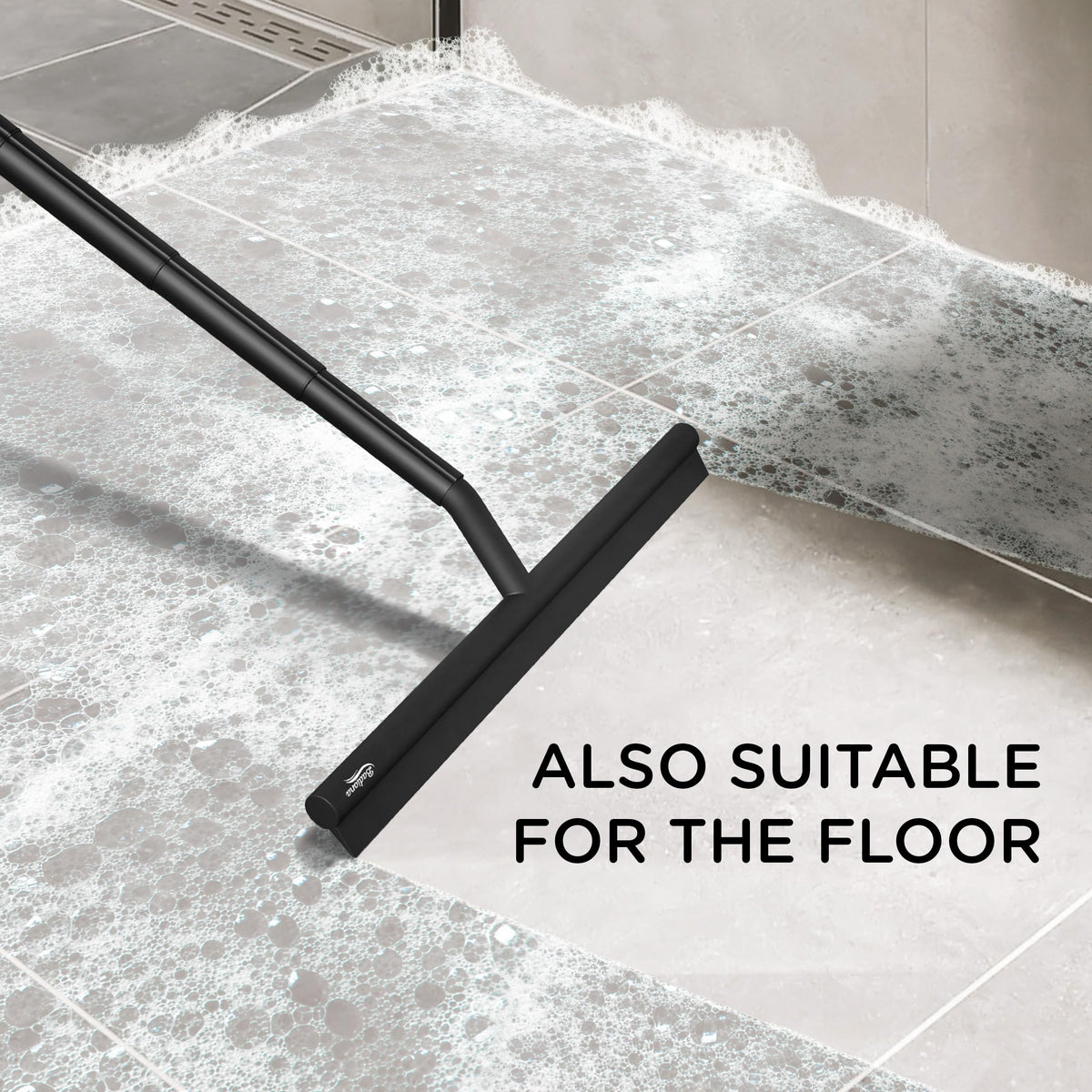 BADIONA silicone rubber lip delivers streak-free drying on glass and tile surfaces.
