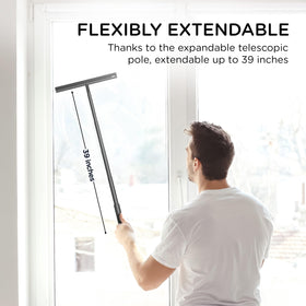 BADIONA suction-hook design keeps the squeegee securely mounted in the shower.