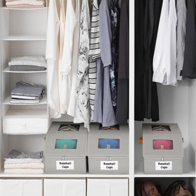 Baesyhom hat organizer folds flat for compact storage when not in use.
