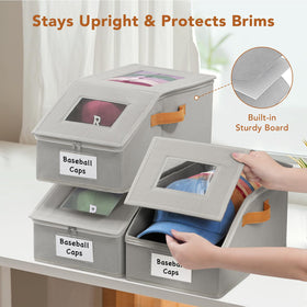 Baesyhom hat organizer stackable design saves closet space.