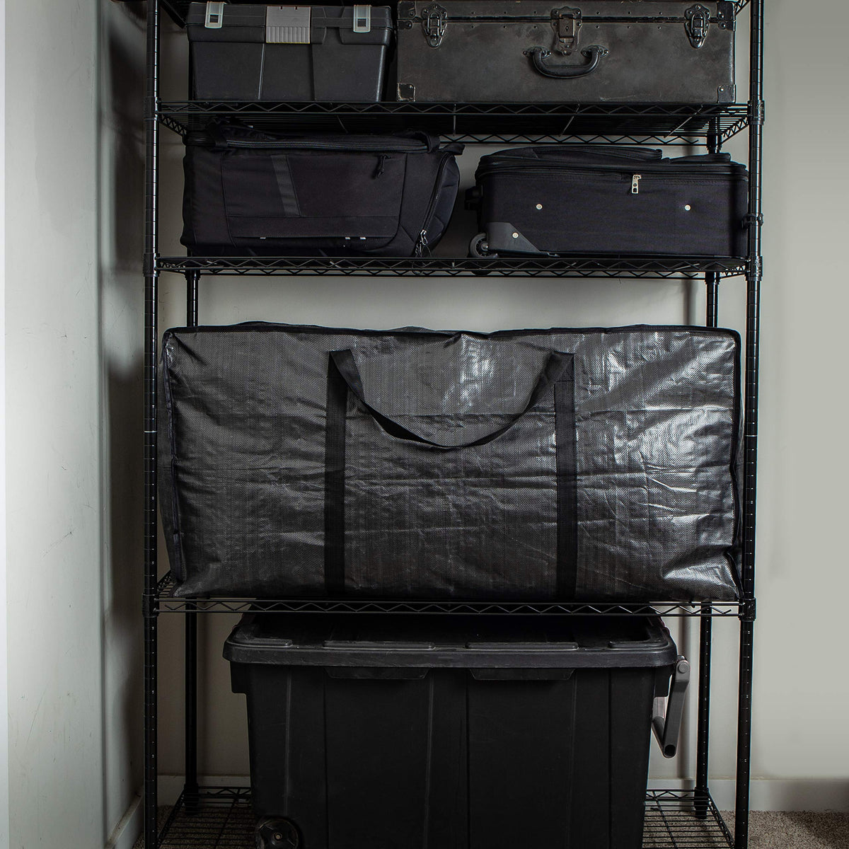 BAG-THAT! XXL zippered tote with double pull zipper for easy packing.