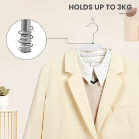 Bagail strong plastic construction supports heavier garments with durability.