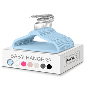Bagail baby velvet hanger 11in non-slip design grips delicate fabrics