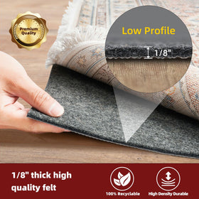 Bagail Basics rug pad protects carpets and floors from wear while reducing noise.