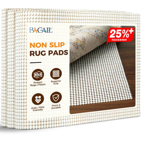 BAGAIL BASICS rug pad gripper on hardwood floor provides secure grip for safety.