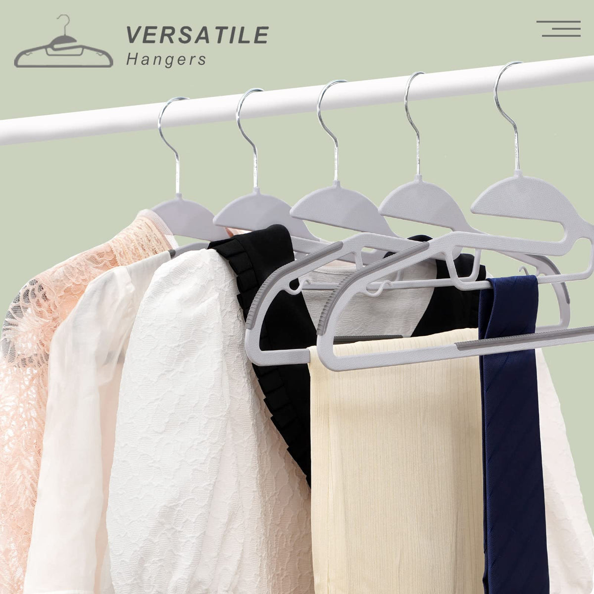 Bagail closet-organization solution keeps outfits orderly.