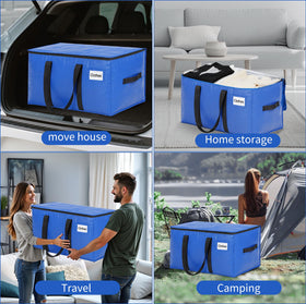 Bagail college moving supplies bag set in blue for dorm room packing.