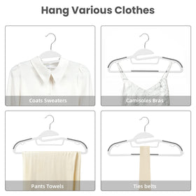 Bagail hangers provide extra space for ties, belts, scarves and accessories.