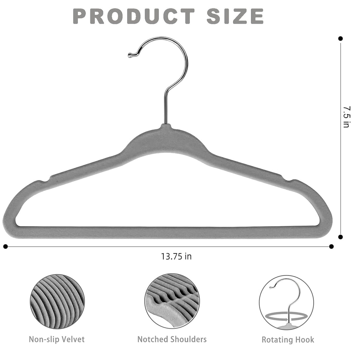 Bagail kids clothes hangers with non-slip notches securely grip delicate items.