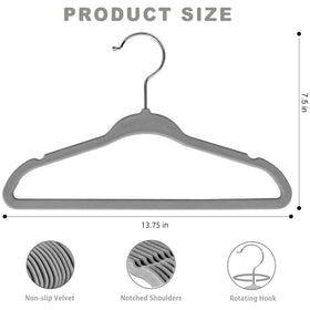 Bagail kids clothes hangers with non-slip notches securely grip delicate items.