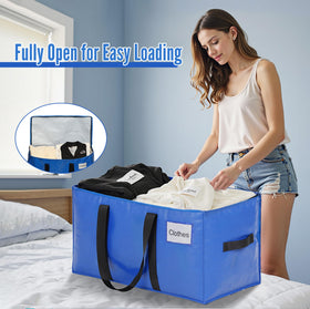 Bagail large-capacity bags packed with clothes show roomy organization.