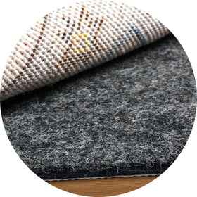 BAGAIL Basics round rug pad shows cushioned grip for secure placement on floors.
