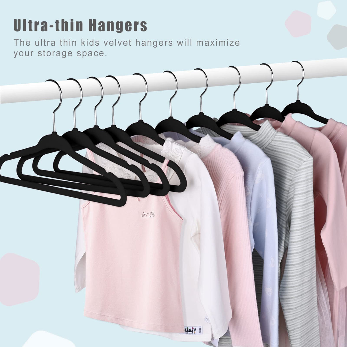 Bagail space-saving design helps organize a busy toddler wardrobe efficiently.