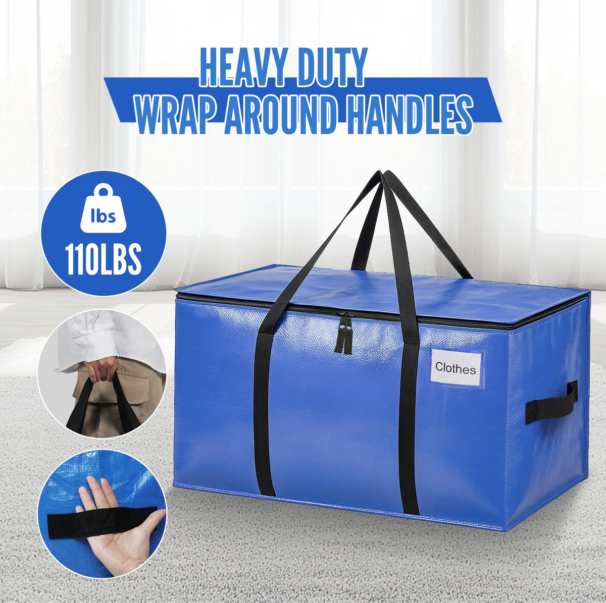 Bagail waterproof and puncture-resistant bags ready for travel, moving, and storage.