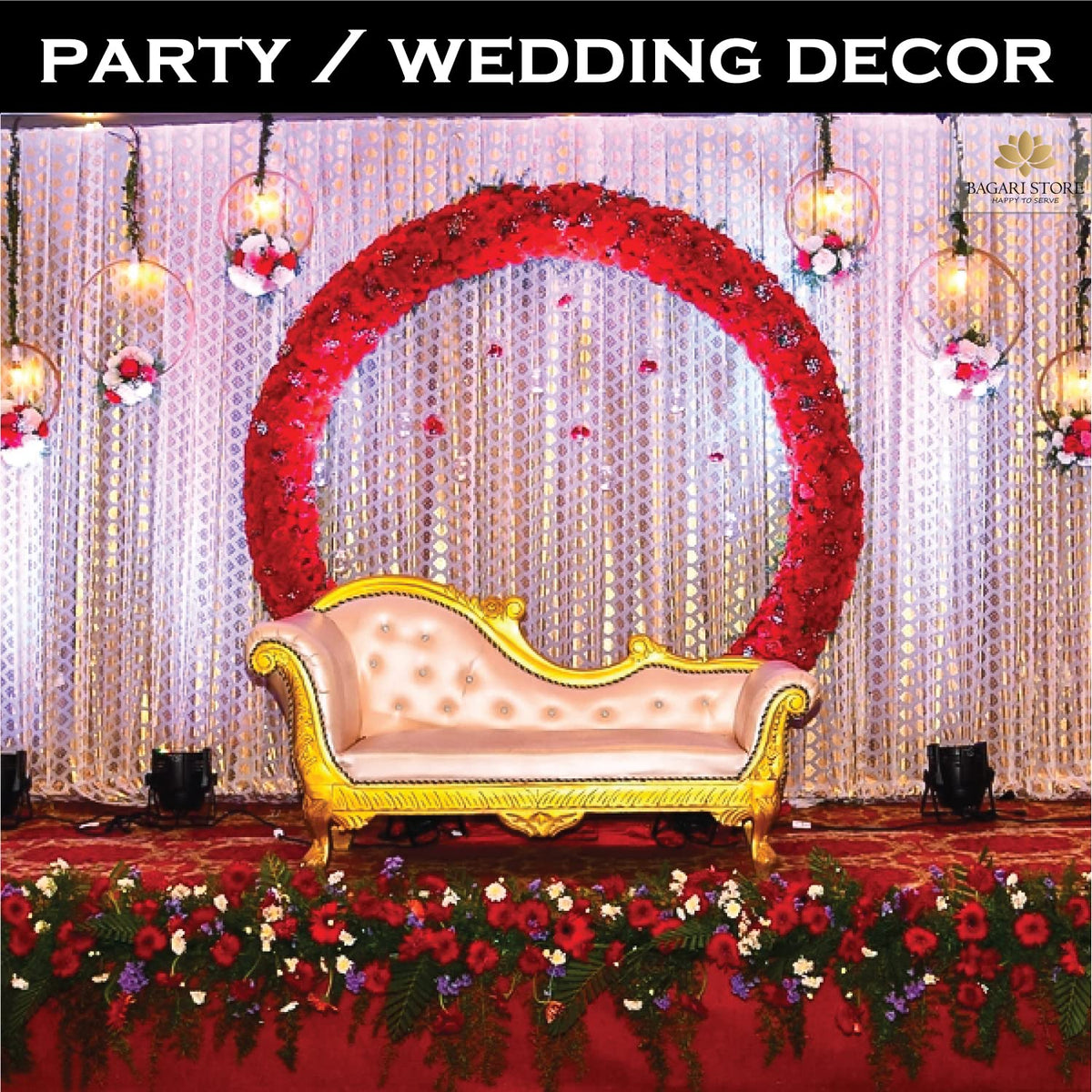 Bagari outdoor-ready stems and polyester leaves ready for garlands