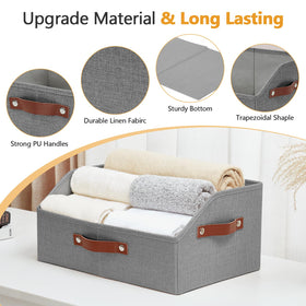 Bagnizer bin gray with handles close-up highlighting ergonomic grip.