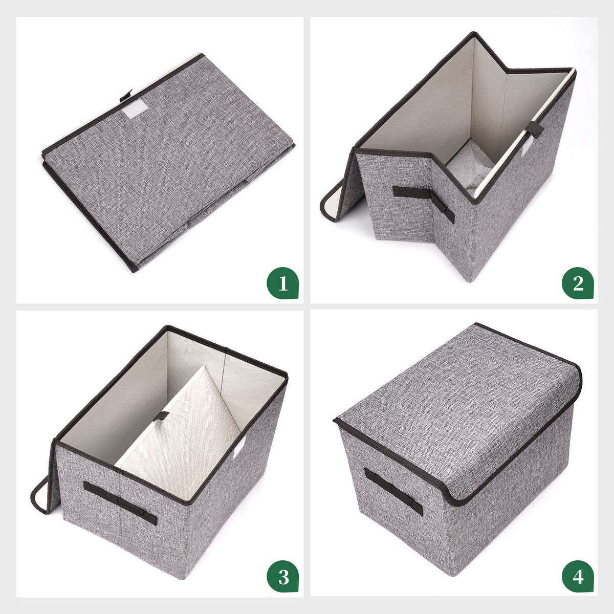 Bagnizer clothes storage bin open view showing ample interior space.