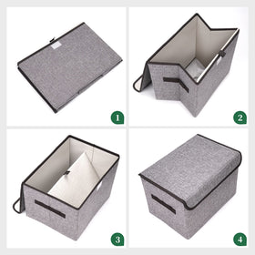 Bagnizer clothes storage bin open view showing ample interior space.