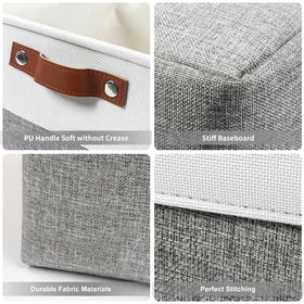 Bagnizer foldable bin with lid for concealed storage in a closet.