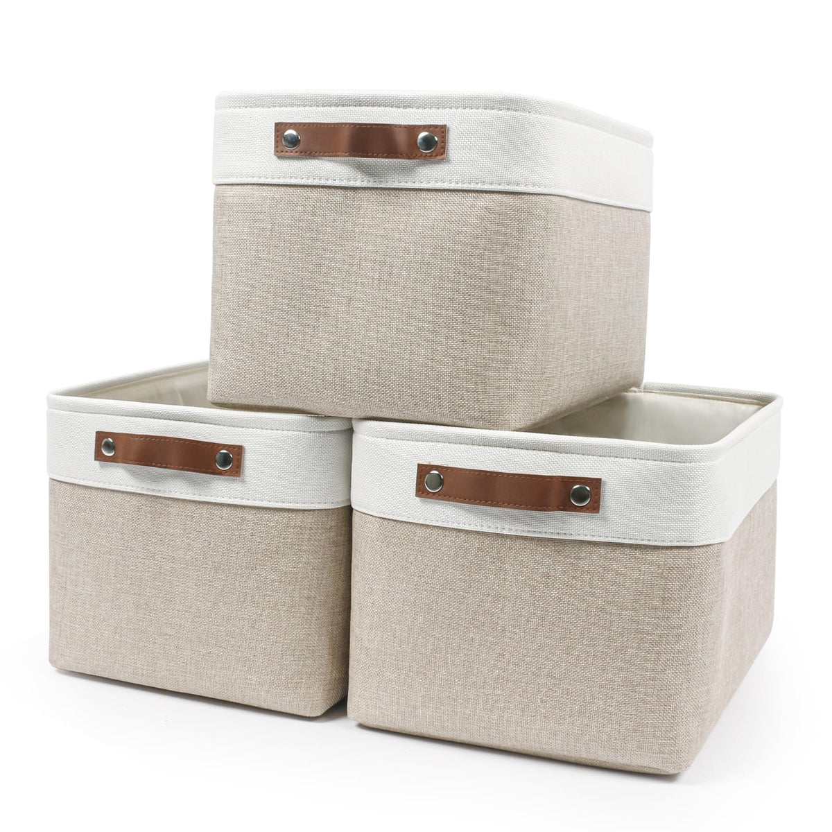 Bagnizer large fabric storage bins on shelf for tidy living spaces.